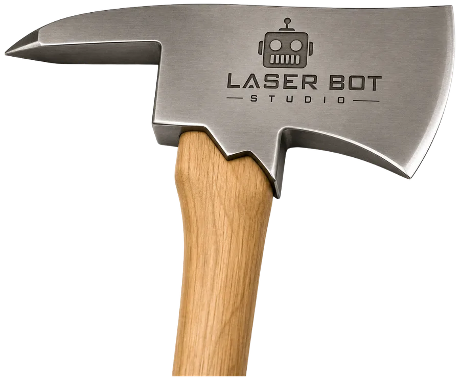 Engraved axe product render